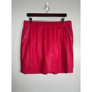 DUNNING Golf‎ Skirt Large Pink NEW Active Leopard Performance Skort Sporty